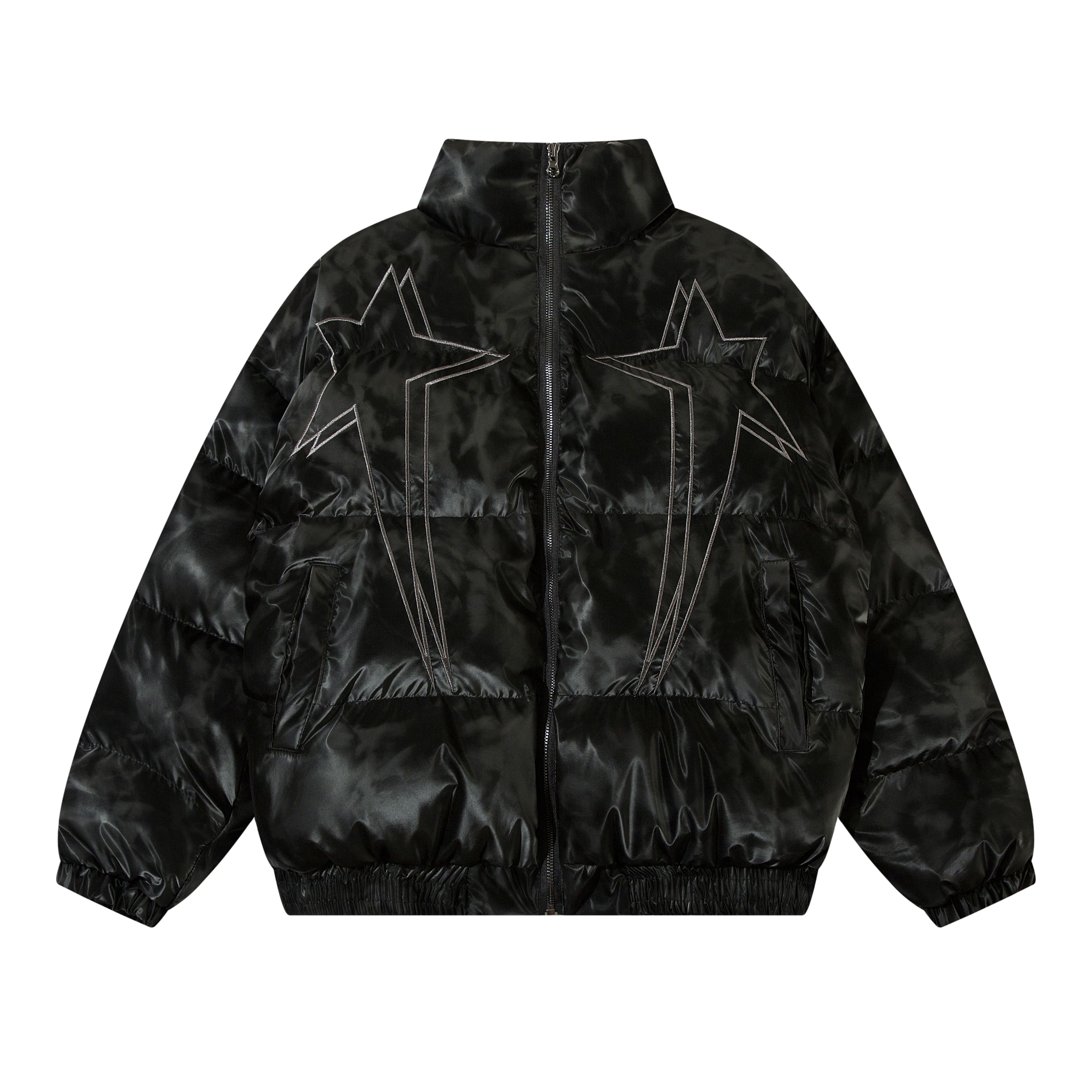 Black Stars Puffer Jacket