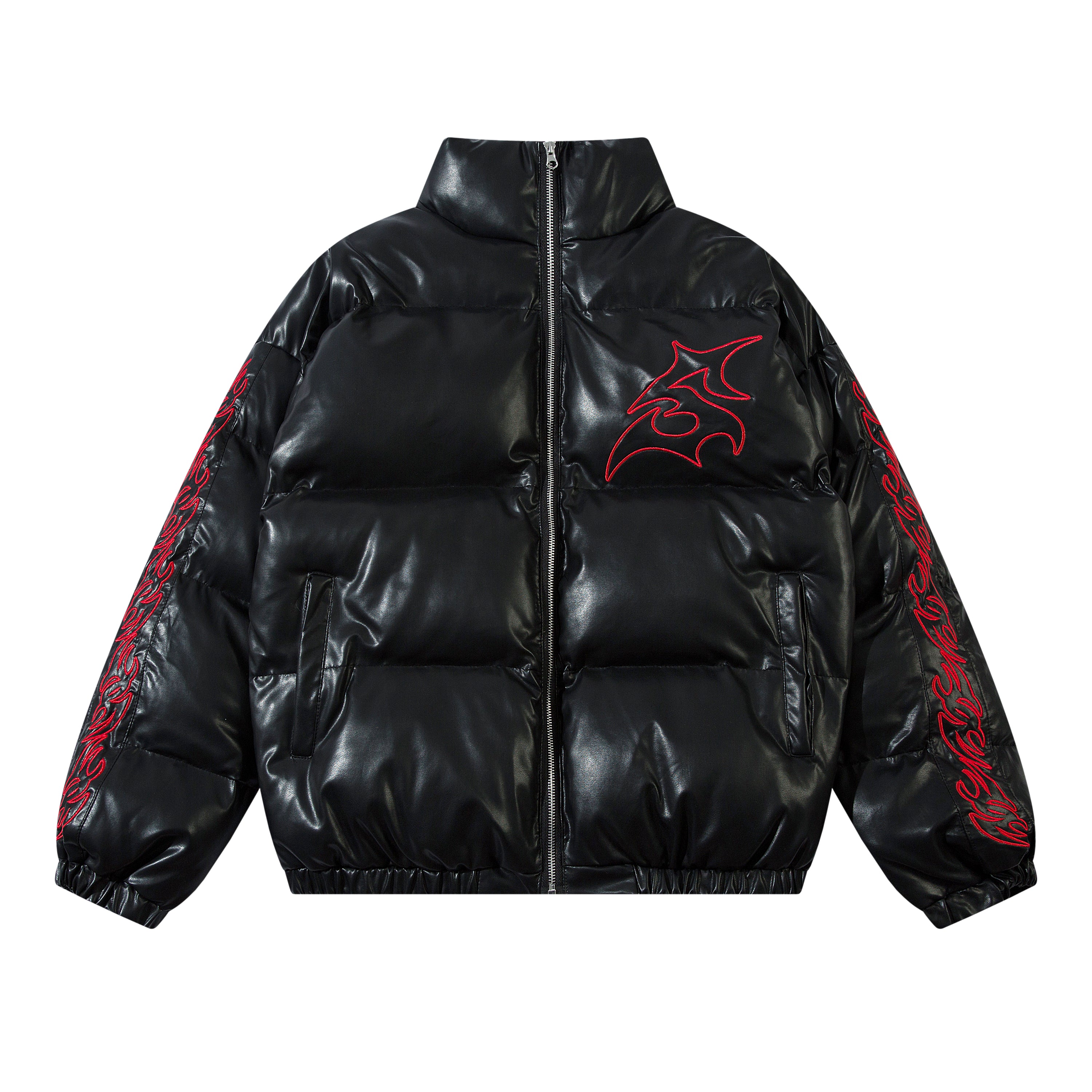 Black Graffiti 2.0 Puffer Jacket