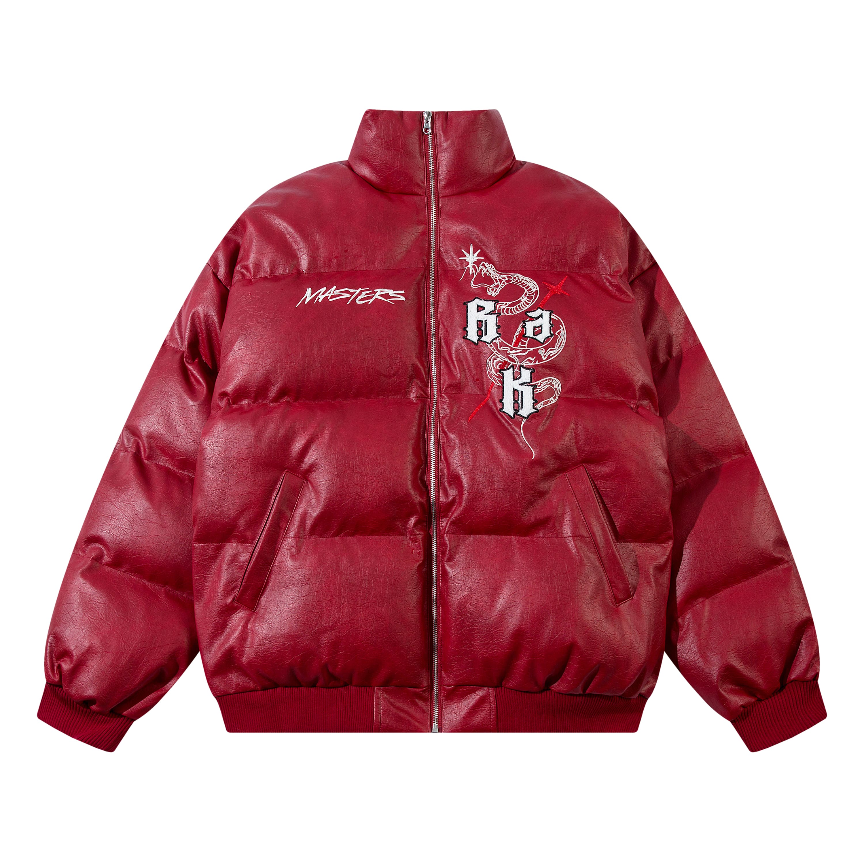 Red Snake Puffer Jacket