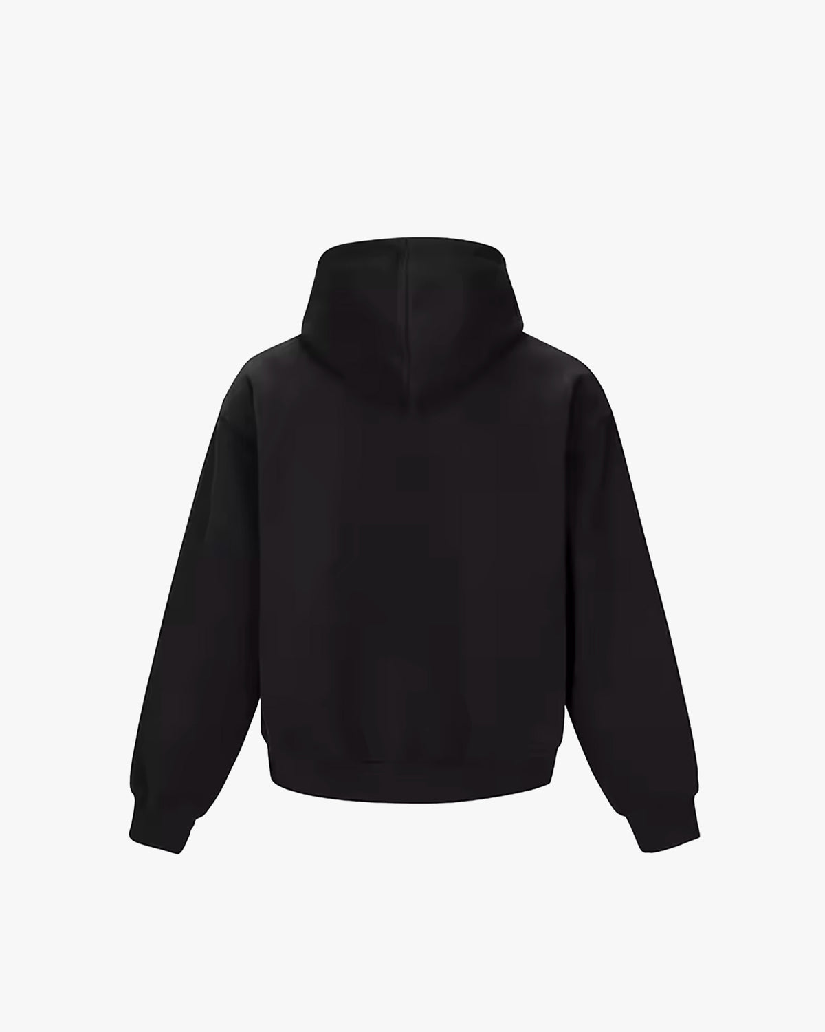 Essential Oversized Zip Hoodie - Black