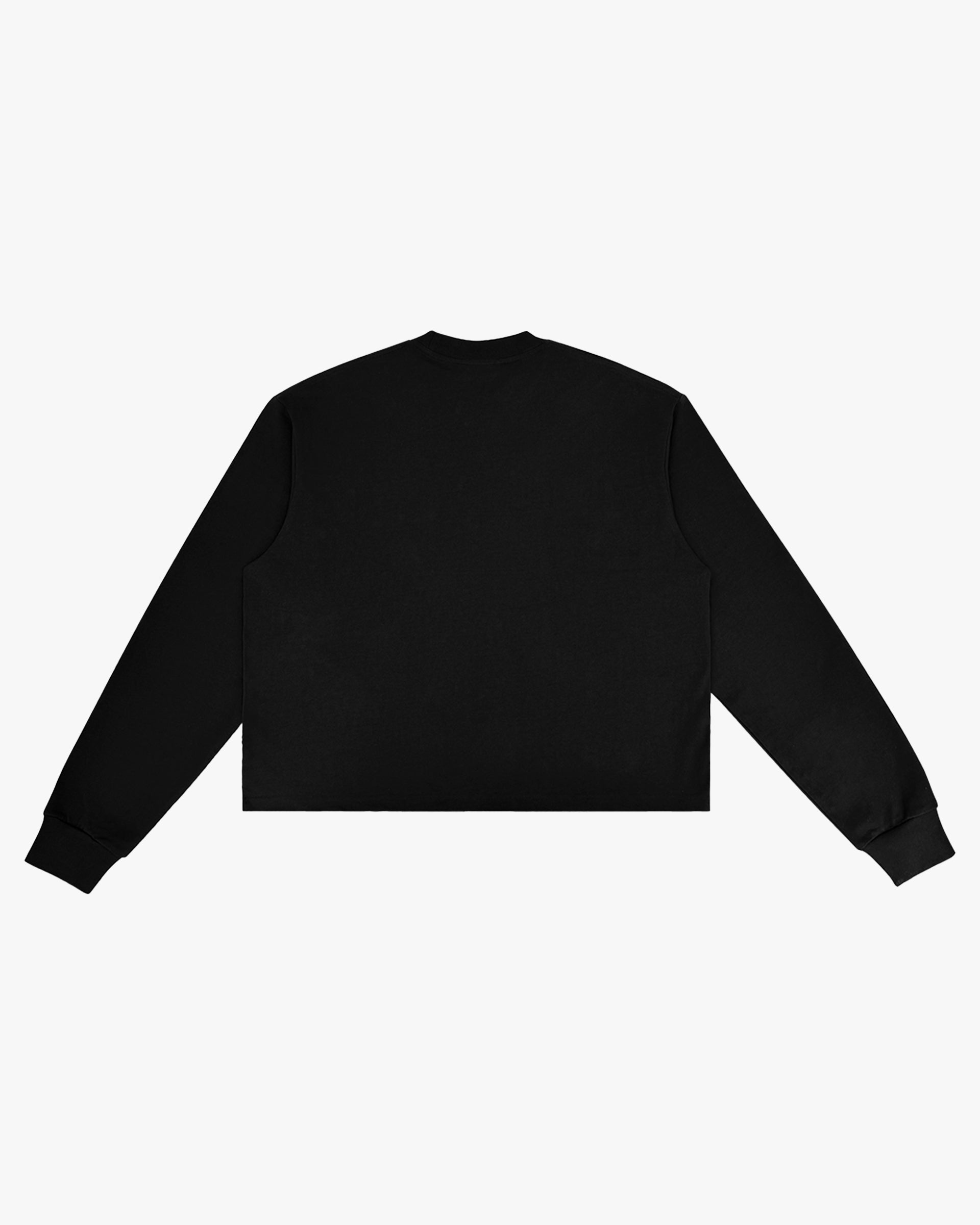 Essential Boxy Fit Long Sleeve Tee - Black