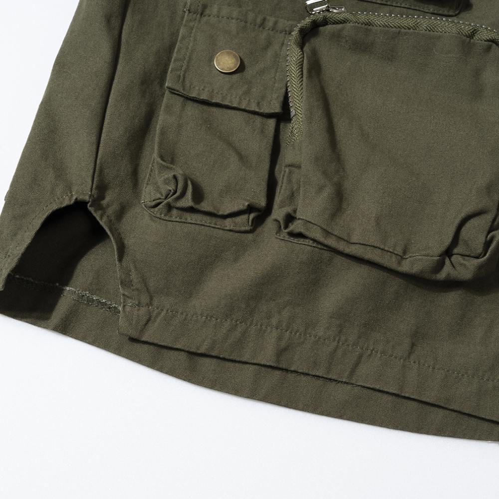 Green Multi Pockets Shorts