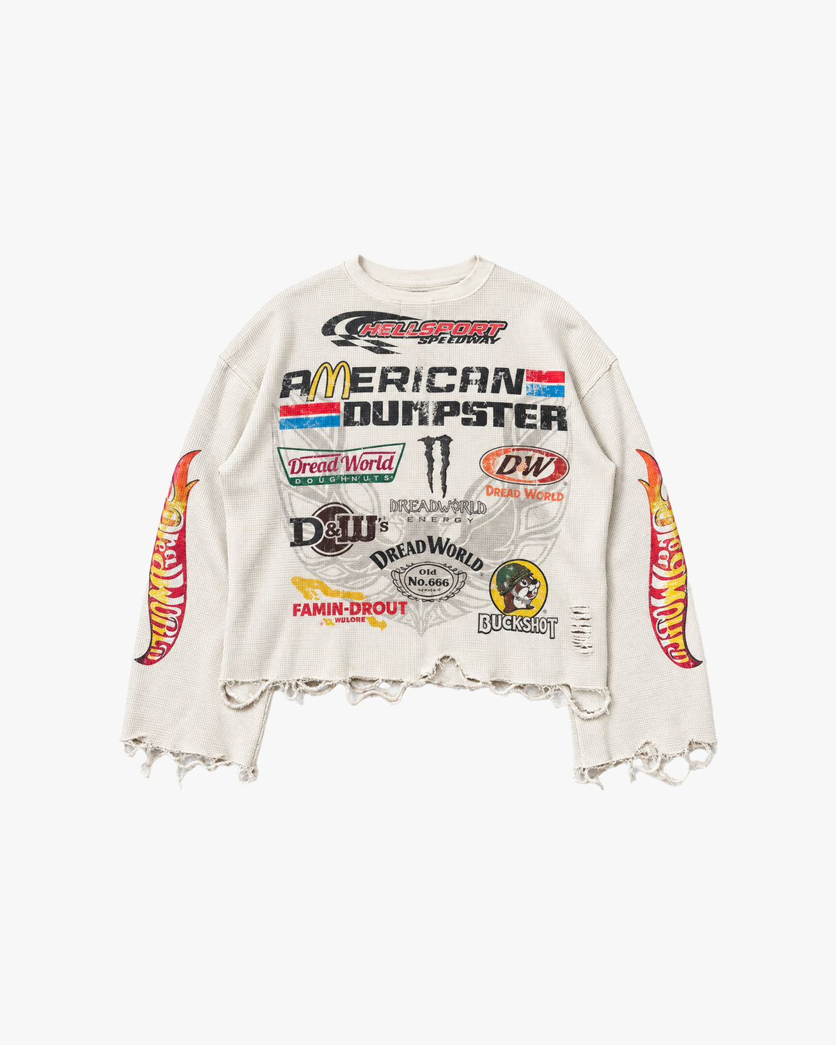 HellSport Racing Long Sleeve – Off White