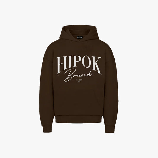 Brown Hipok Logo Hoodie