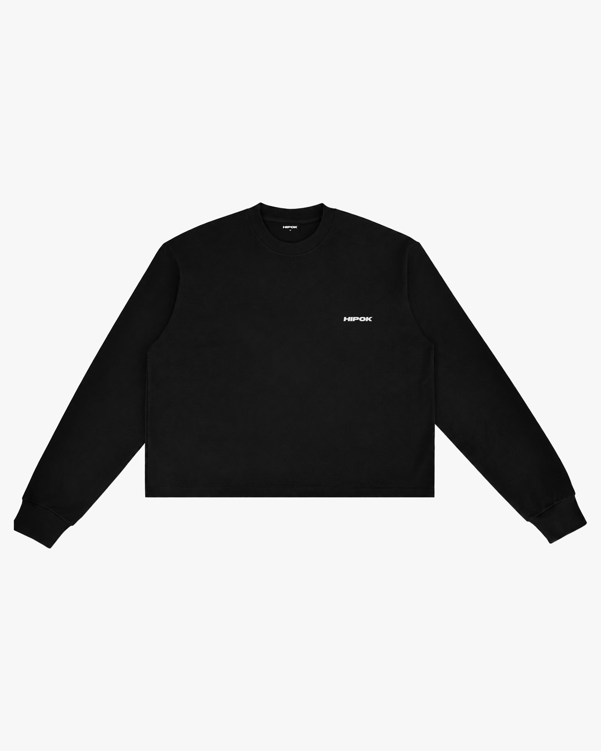 Midnight Kiss Boxy Fit Long Sleeve Tee - Black