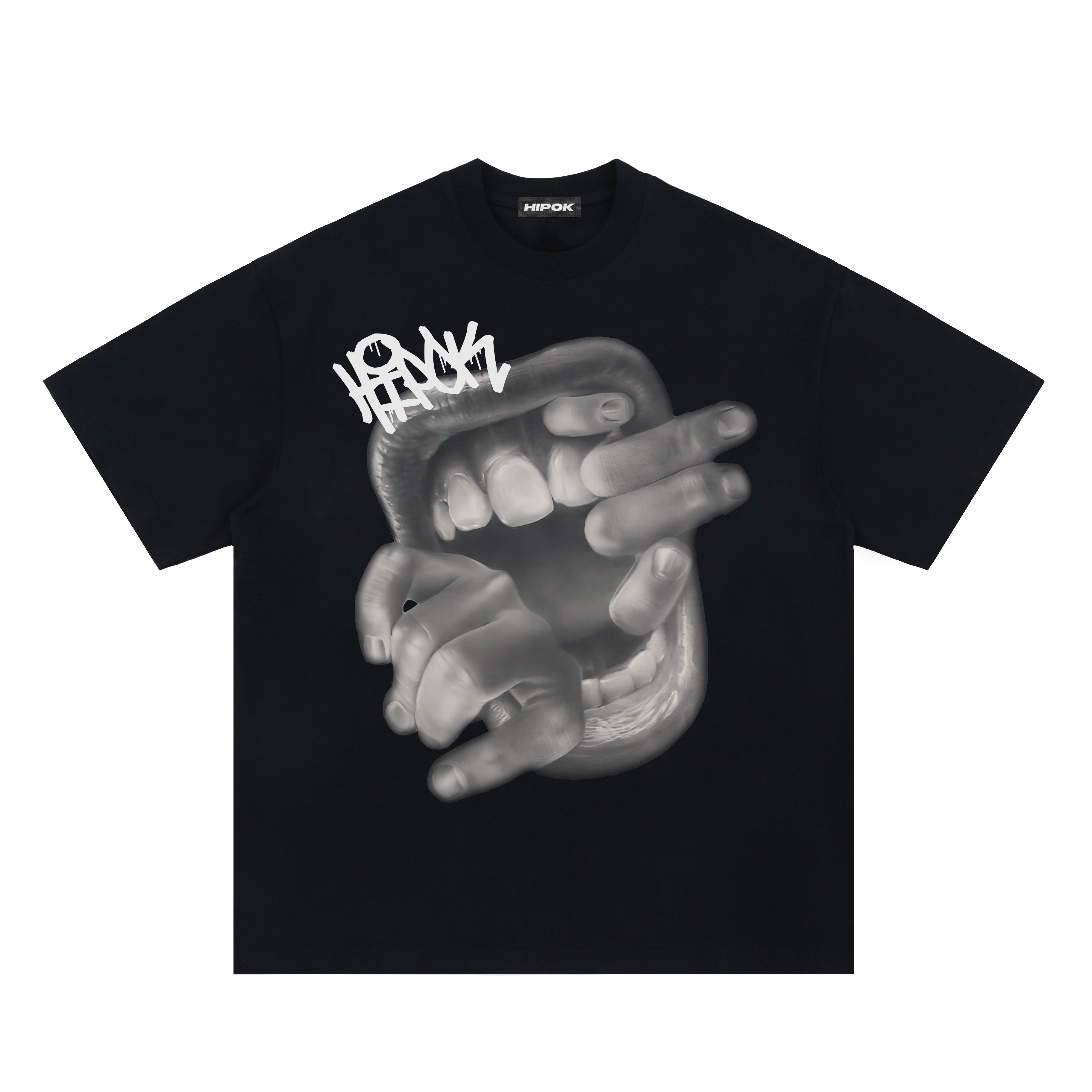 Black Hand Mouth Graffiti T-Shirt