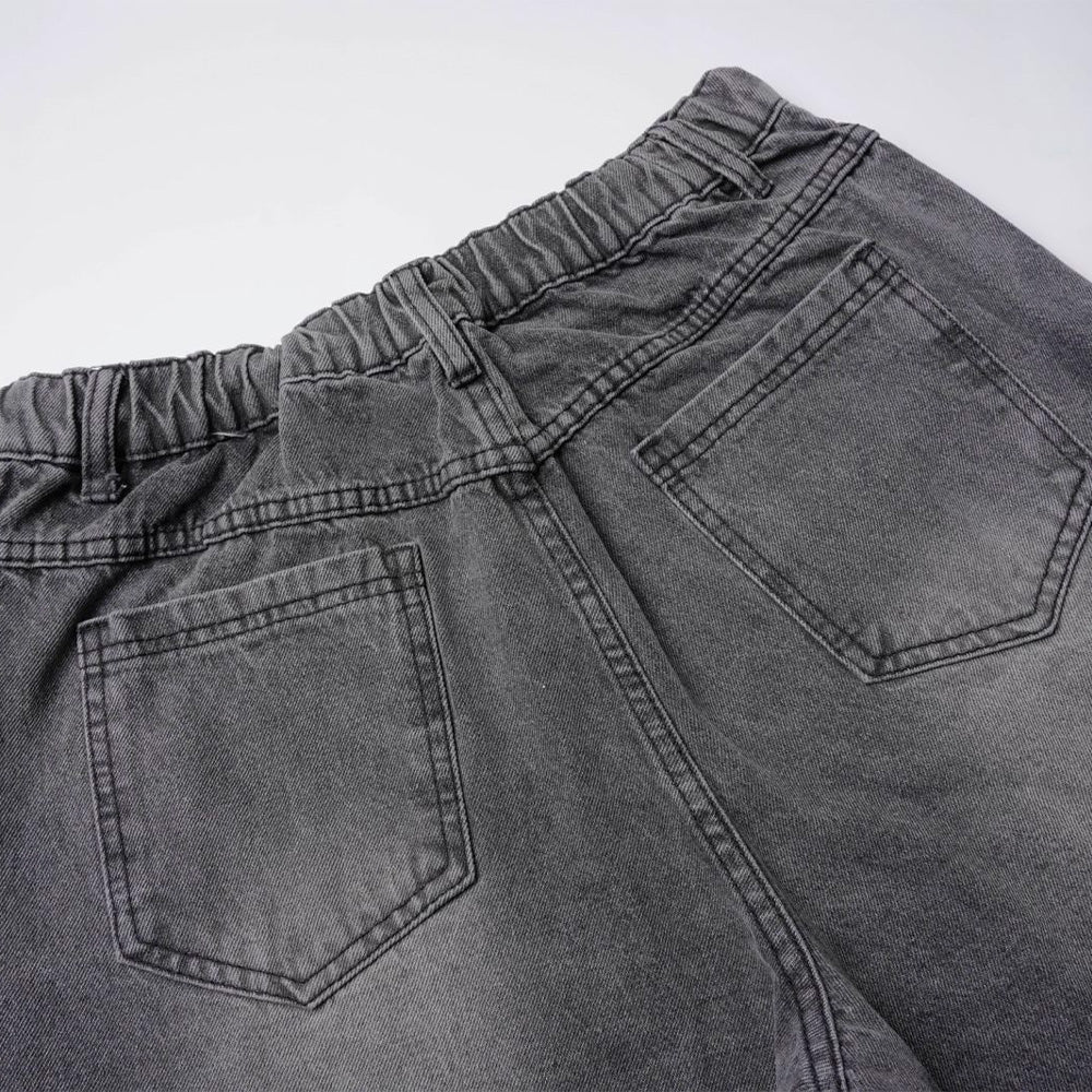 Vintage Washed Grey Cargo Denim