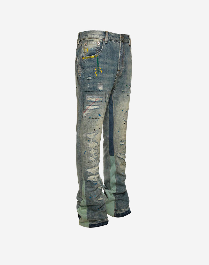 Washed Flare Denim