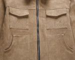 Beige Suede Jacket - Hipok Brand