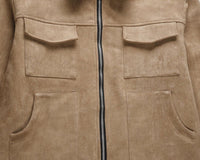 Beige Suede Jacket - Hipok Brand
