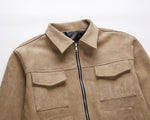 Beige Suede Jacket - Hipok Brand