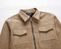 Beige Suede Jacket - Hipok Brand