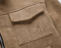 Beige Suede Jacket - Hipok Brand