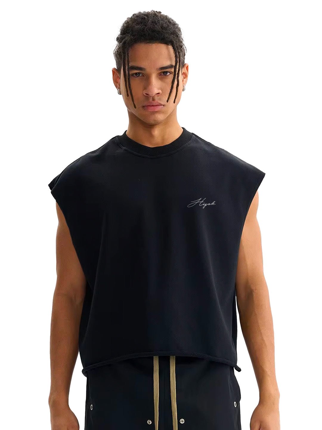 Black Boxy Fit Tank Top - Hipok Brand