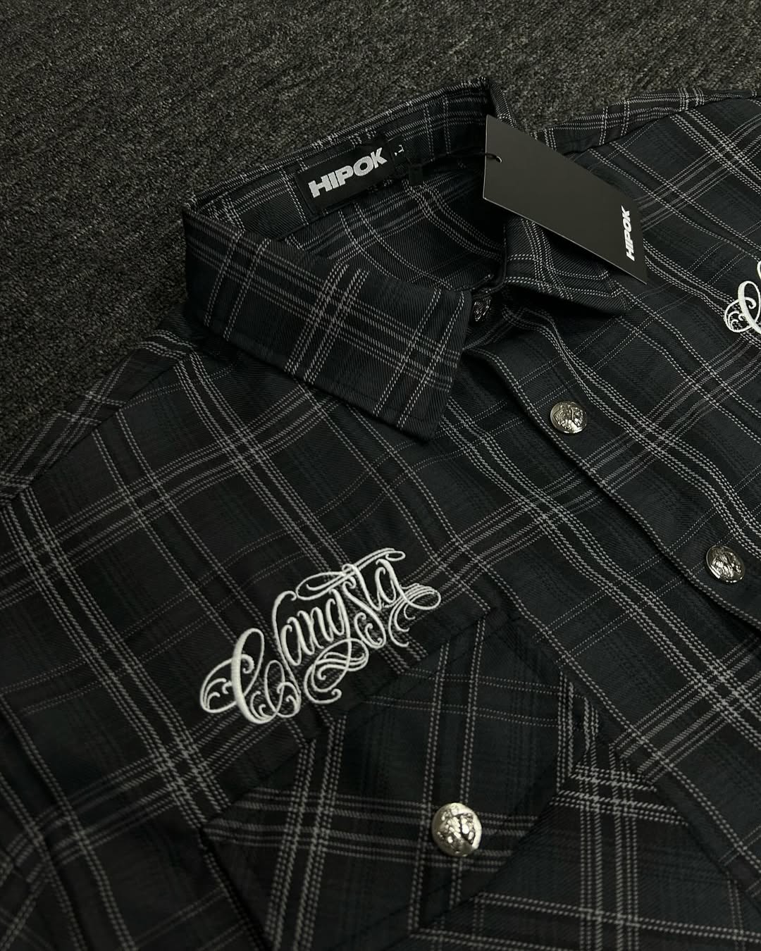 Black Gangster Shirt - Hipok Brand