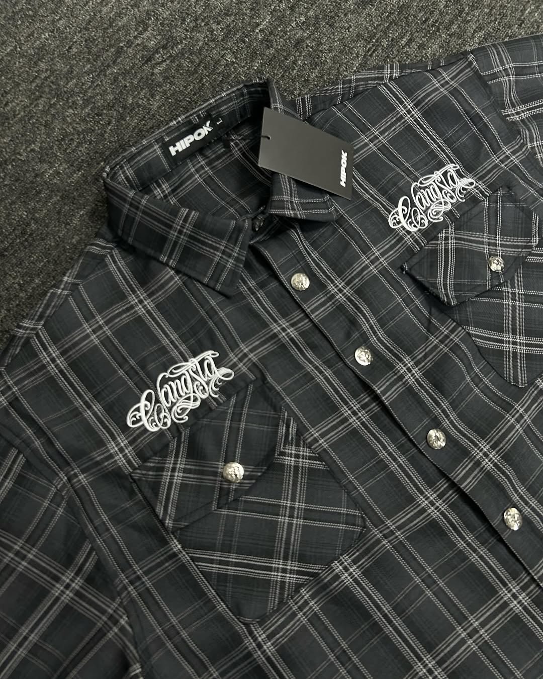 Black Gangster Shirt - Hipok Brand