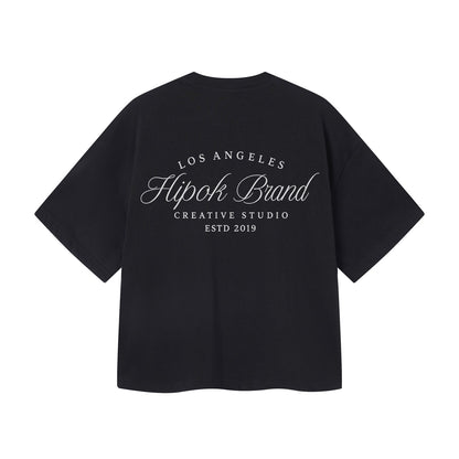 Black Los Angeles Boxy Fit T-Shirt - Hipok Brand