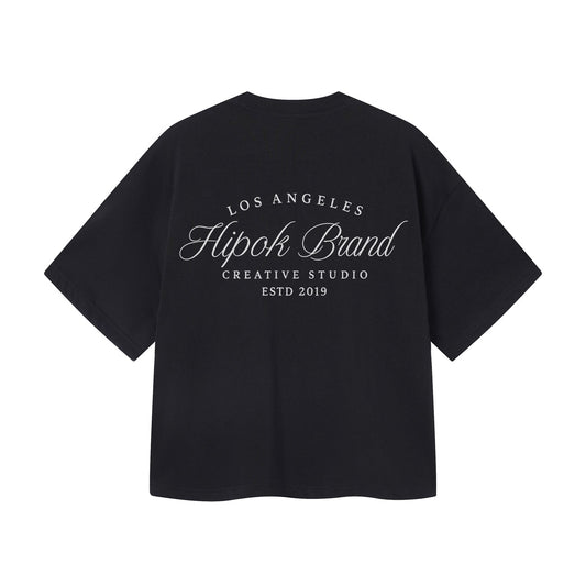 Black Los Angeles Boxy Fit T-Shirt - Hipok Brand