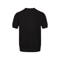 Black Waffle Knit T-Shirt - Hipok Brand
