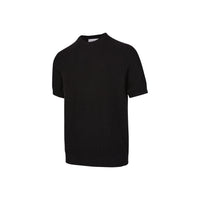 Black Waffle Knit T-Shirt - Hipok Brand
