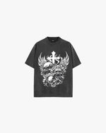 Dual Skulls Cross T-Shirt - Hipok Brand