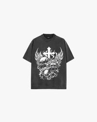 Dual Skulls Cross T-Shirt - Hipok Brand