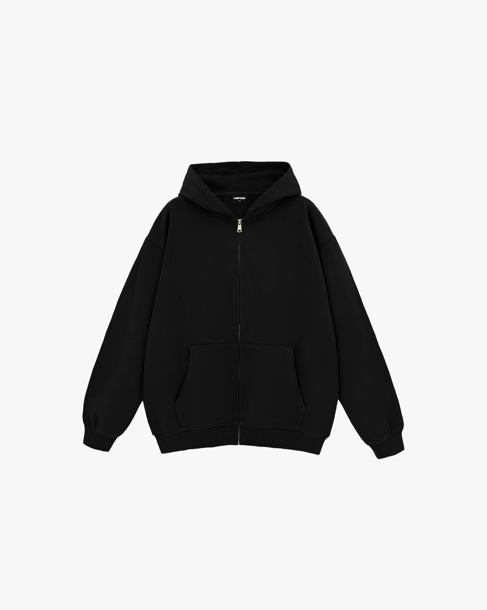 Essential Black Zip Hoodie - Hipok Brand
