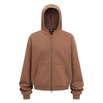Essential Zip Hoodie – Brown - Hipok Brand
