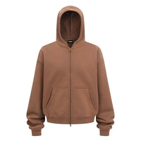 Essential Zip Hoodie – Brown - Hipok Brand