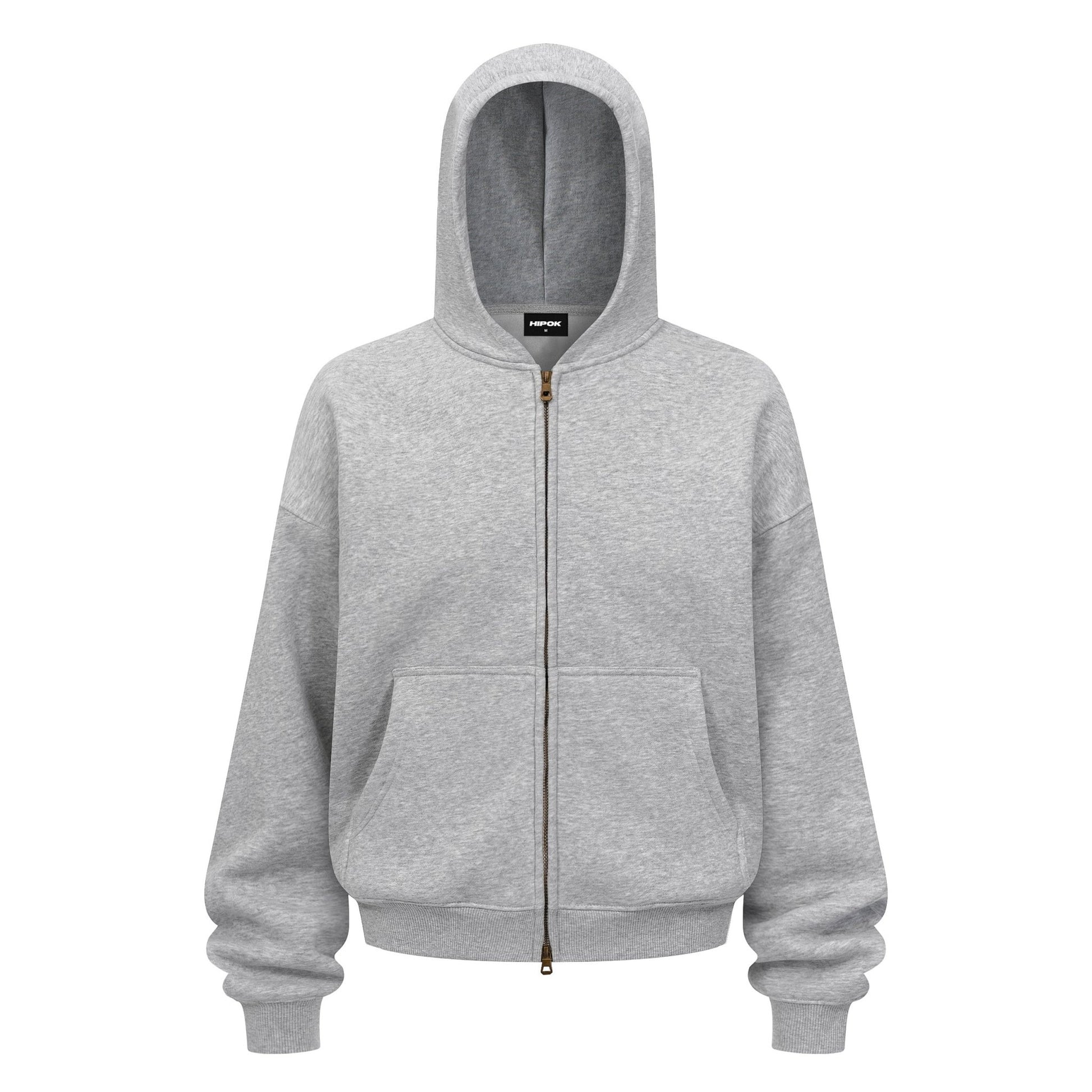 Essential Zip Hoodie – Light Grey - Hipok Brand