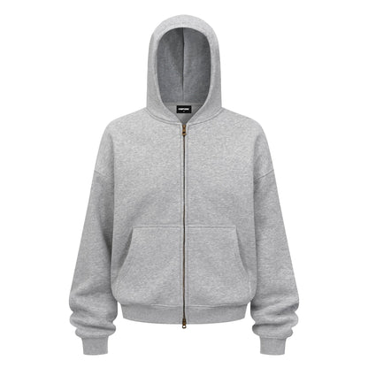 Essential Zip Hoodie – Light Grey - Hipok Brand
