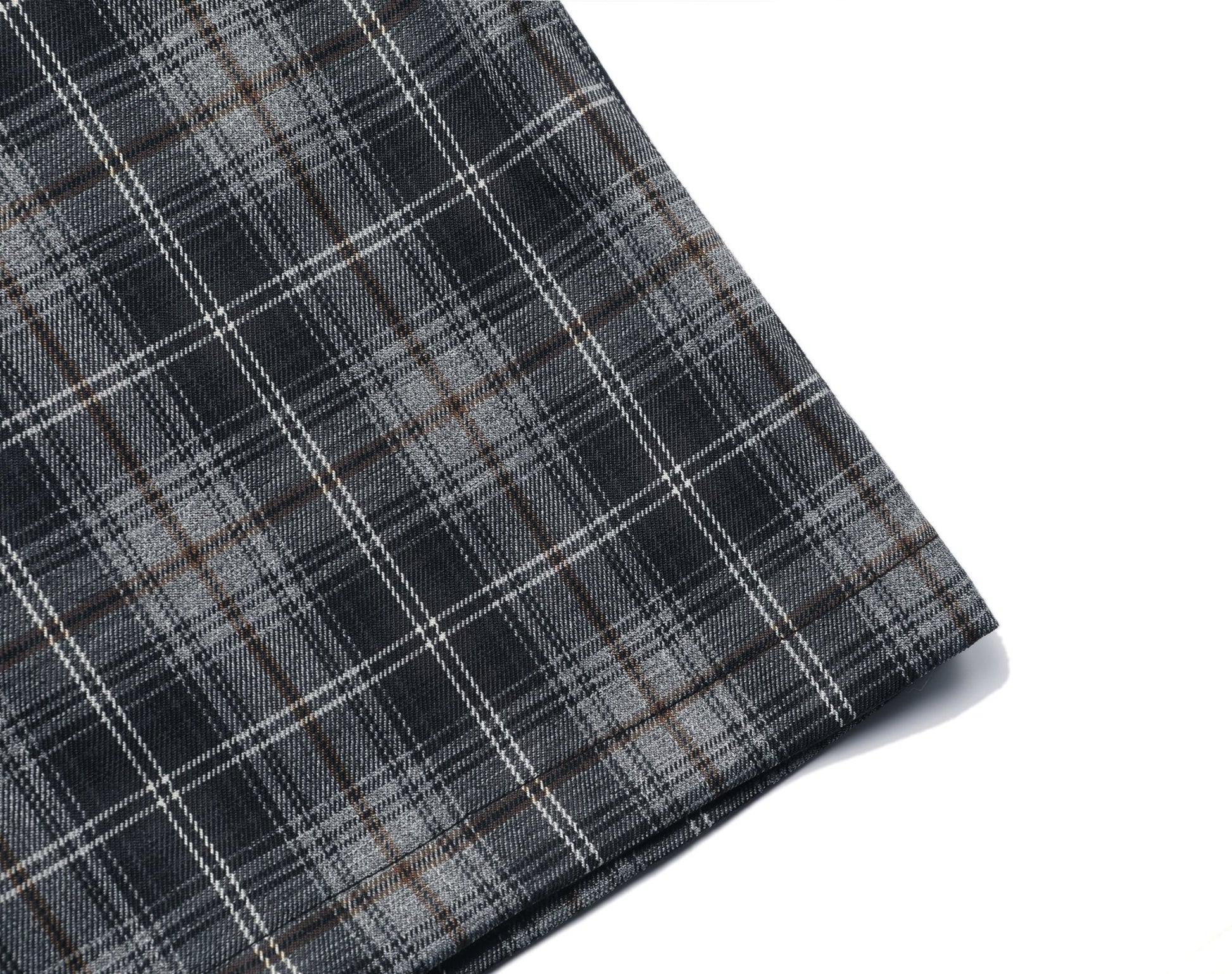 Graphite Plaid Chicano Double Pocket Shirt - Hipok Brand