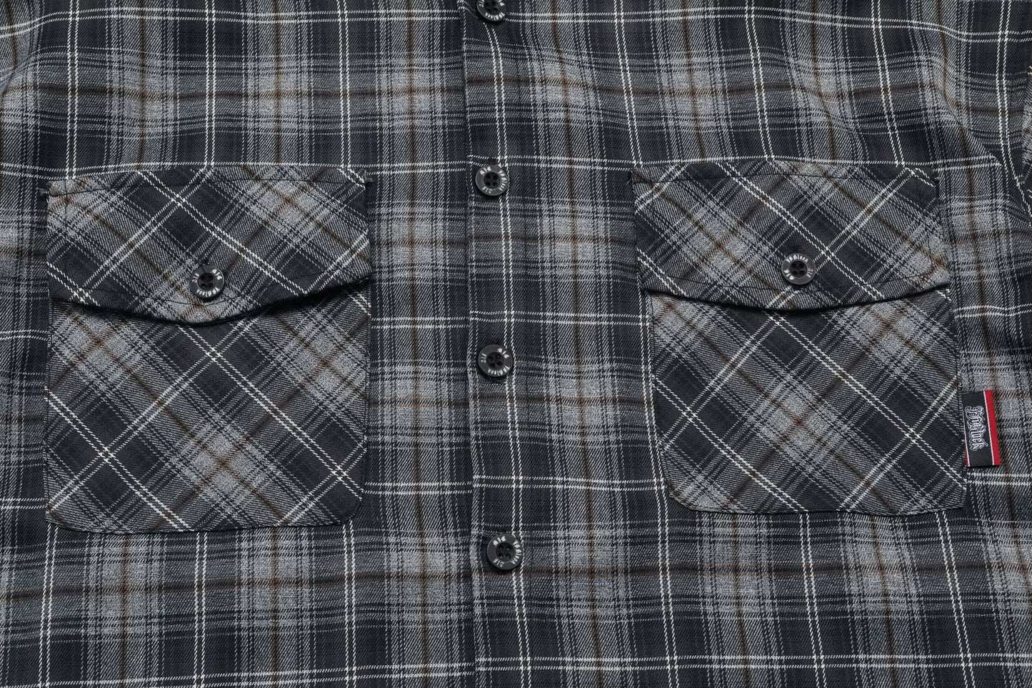 Graphite Plaid Chicano Double Pocket Shirt - Hipok Brand