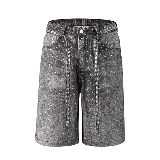 Grey Diamond Fade Shorts - Hipok Brand