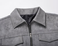 Grey Suede Jacket - Hipok Brand