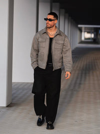 Grey Suede Jacket - Hipok Brand