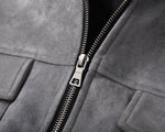 Grey Suede Jacket - Hipok Brand