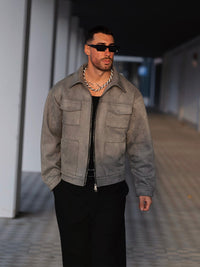 Grey Suede Jacket - Hipok Brand
