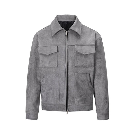 Grey Suede Jacket - Hipok Brand