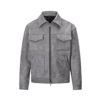Grey Suede Jacket - Hipok Brand