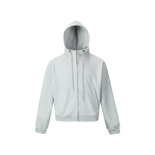 Grey Zip - up Hoodie - Hipok Brand