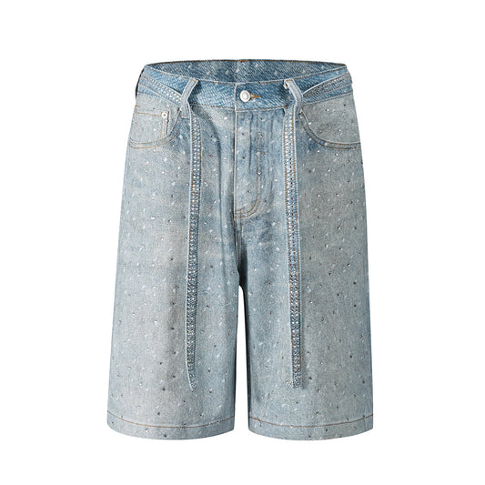 Light Blue Diamond Fade Shorts - Hipok Brand