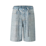 Light Blue Diamond Fade Shorts - Hipok Brand