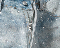 Light Blue Diamond Fade Shorts - Hipok Brand