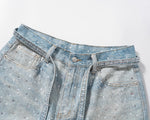 Light Blue Diamond Fade Shorts - Hipok Brand
