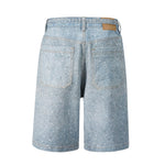 Light Blue Diamond Fade Shorts - Hipok Brand