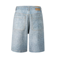 Light Blue Diamond Fade Shorts - Hipok Brand