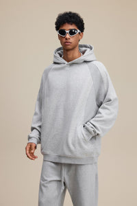 Light Grey Arc Seam Hoodie - Hipok Brand