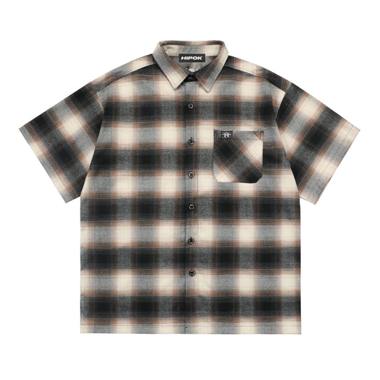 Rust Plaid Chicano Shirt - Hipok Brand