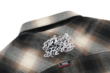 Rust Plaid Chicano Shirt - Hipok Brand